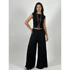 ENIGMATICA BOUTIQUE - Palazzo Algodón Casual con Faroleos