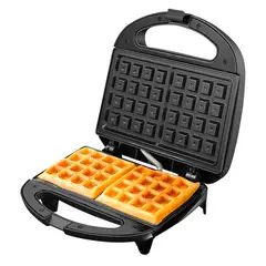 NAPPO - Wafflera Doble 750W Antiadherente Mango Cool Touch