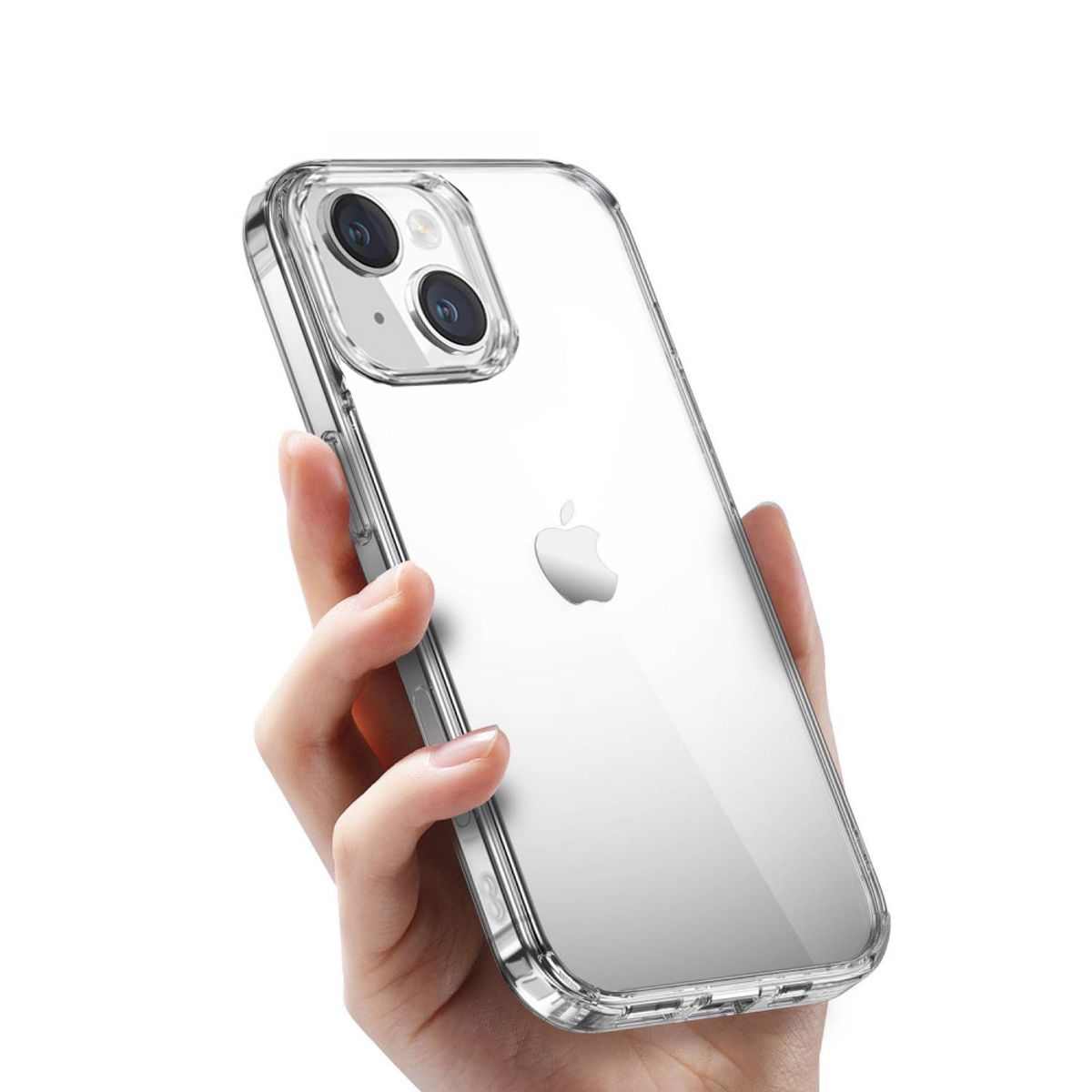 CELLBOX - Carcasa Rígida Delgada para iPhone 14 Plus / 15 Plus - Transparente