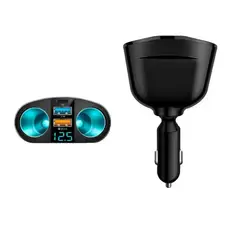 GENERICO - Cargador Adaptador De Corriente Dual Auto 3 Conectores