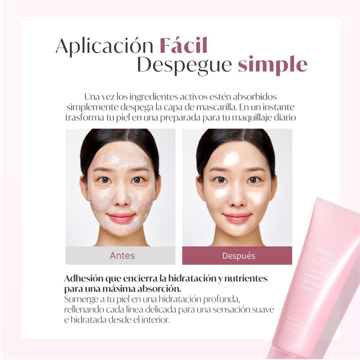 MIXSOON - Mascarilla De Colágeno 80 ml, Todo Tipo De Piel