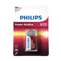 PHILIPS - Batería Pila 9v 6LR61P1B Alcalina