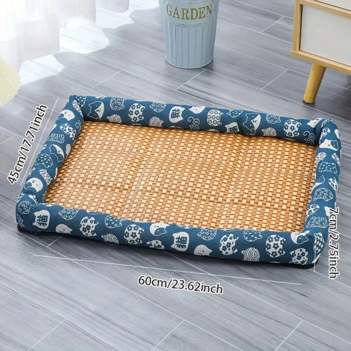 SUKEA - Cama Manta Refrescante para Mascota de Verano Azul 60x45cm