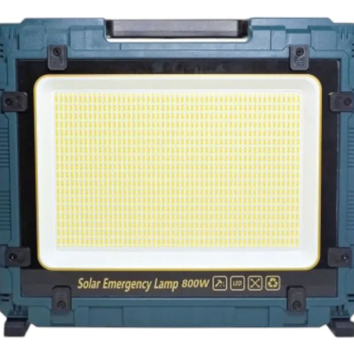 GENERICO - Foco Reflector Recargable Panel Solar Y Powerbank 800w