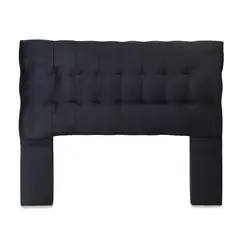 GENERICO - Respaldo 2 Plazas Felpa Negro Cp Alice