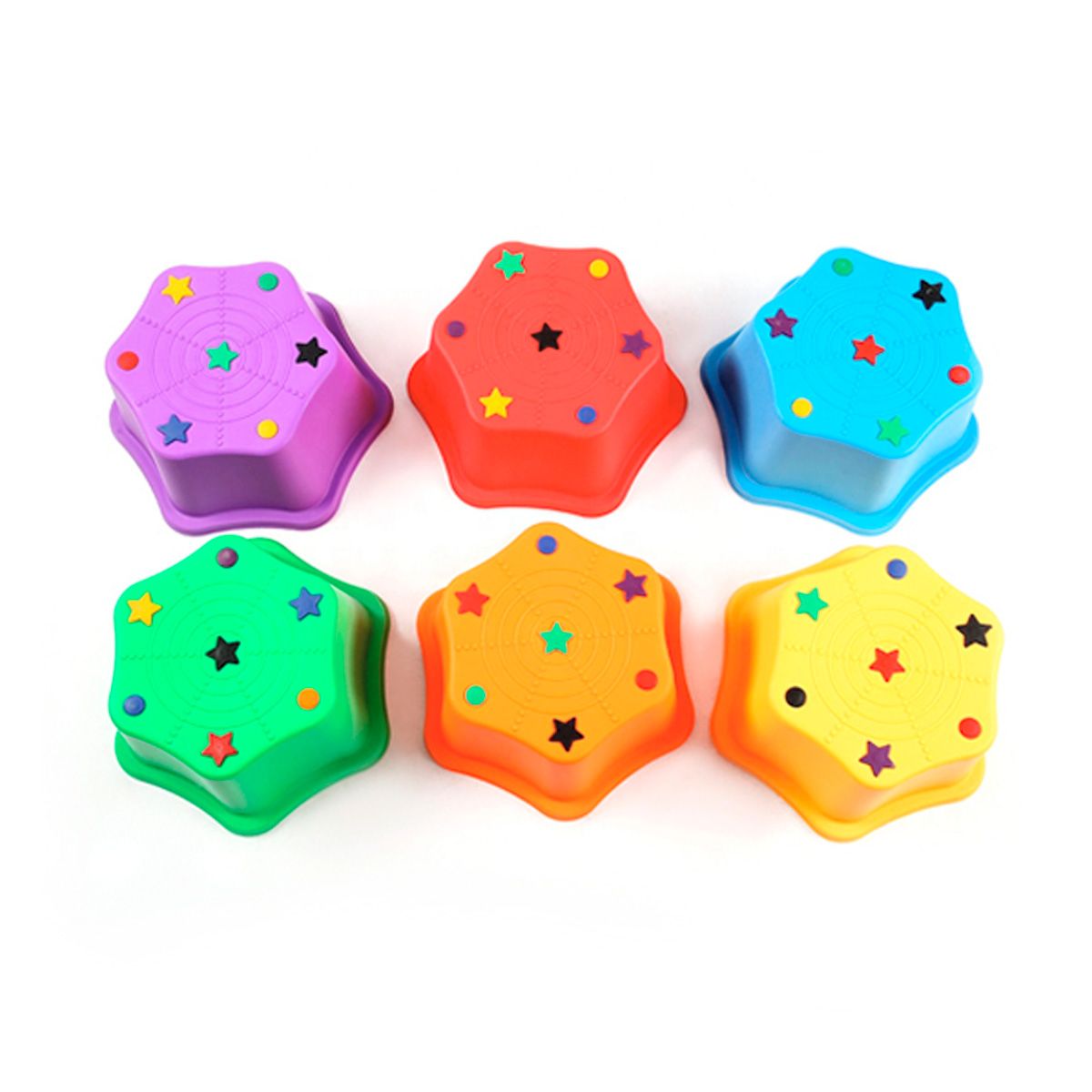 SDFIT - Tarros Baldes Equilibrio Niños Anti Deslizantes Set 6x 6 Xz-ghs-010