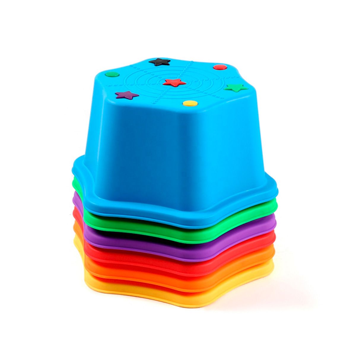 SDFIT - Tarros Baldes Equilibrio Niños Anti Deslizantes Set 6x 6 Xz-ghs-010