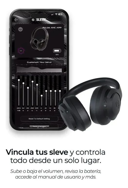 Audifonos Inalambricos Bluetooth Pulse ANC 2 Gen Cancelacion de Ruido Activa 45 Horas Bateria Negro