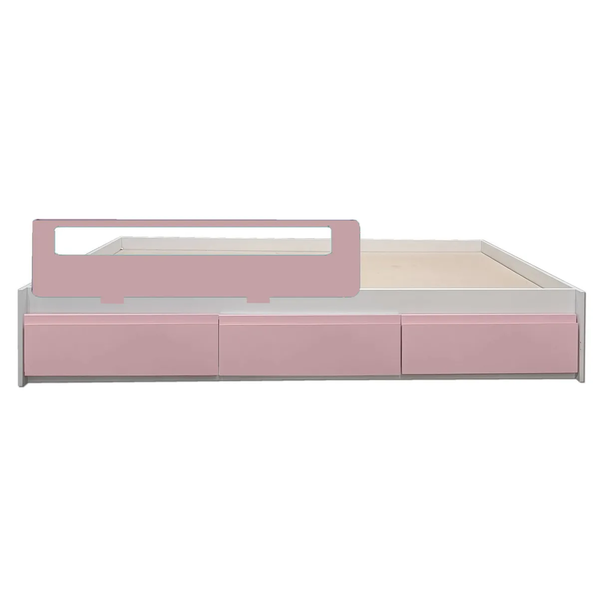 DECORACION CREATIVA - Cama Infantil Montessori 1.5 Plazas - Linea Minimal 3 cajones Rosa Pastel