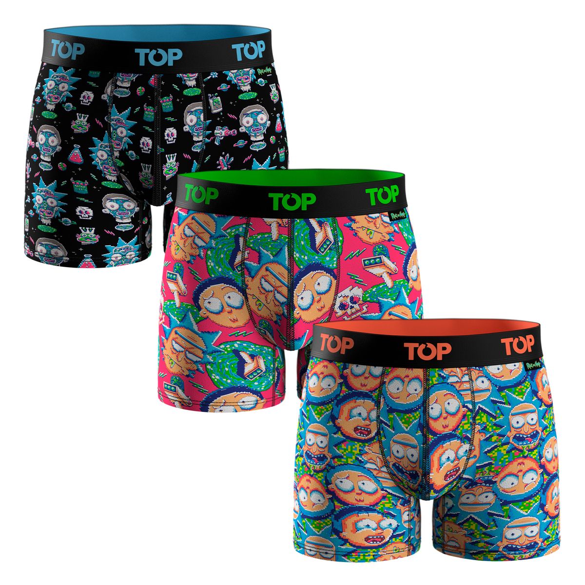 TOP - Bóxer Medio Algodón Pack 3 Rick and Morty C2 Top