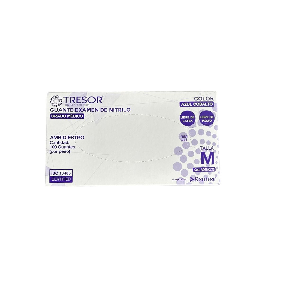 GENERICO - Guantes de Nitrilo Talla M 100 Unidades