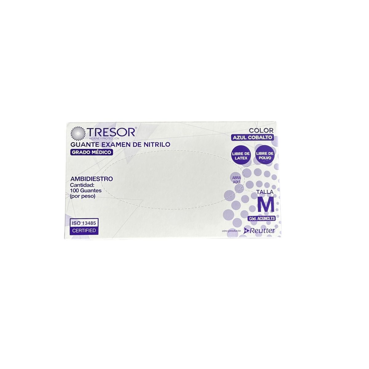 GENERICO - Guantes de Nitrilo Talla M 100 Unidades
