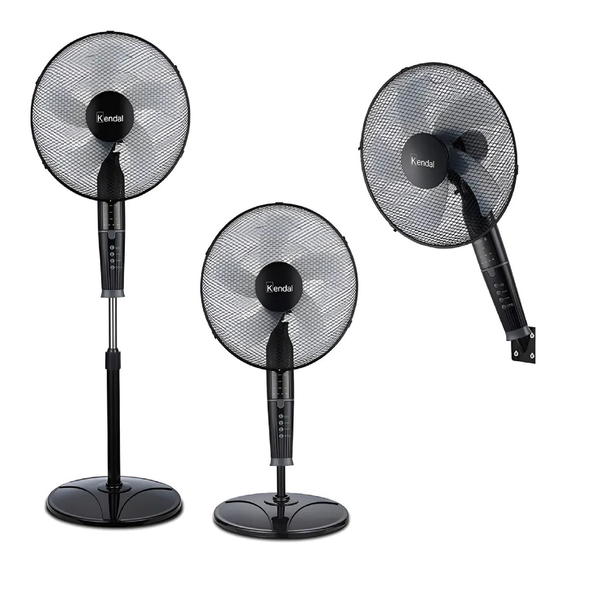 KENDAL - Ventilador 3 En 1 Kendal 16 Pulgadas Negro 3 Velocidades