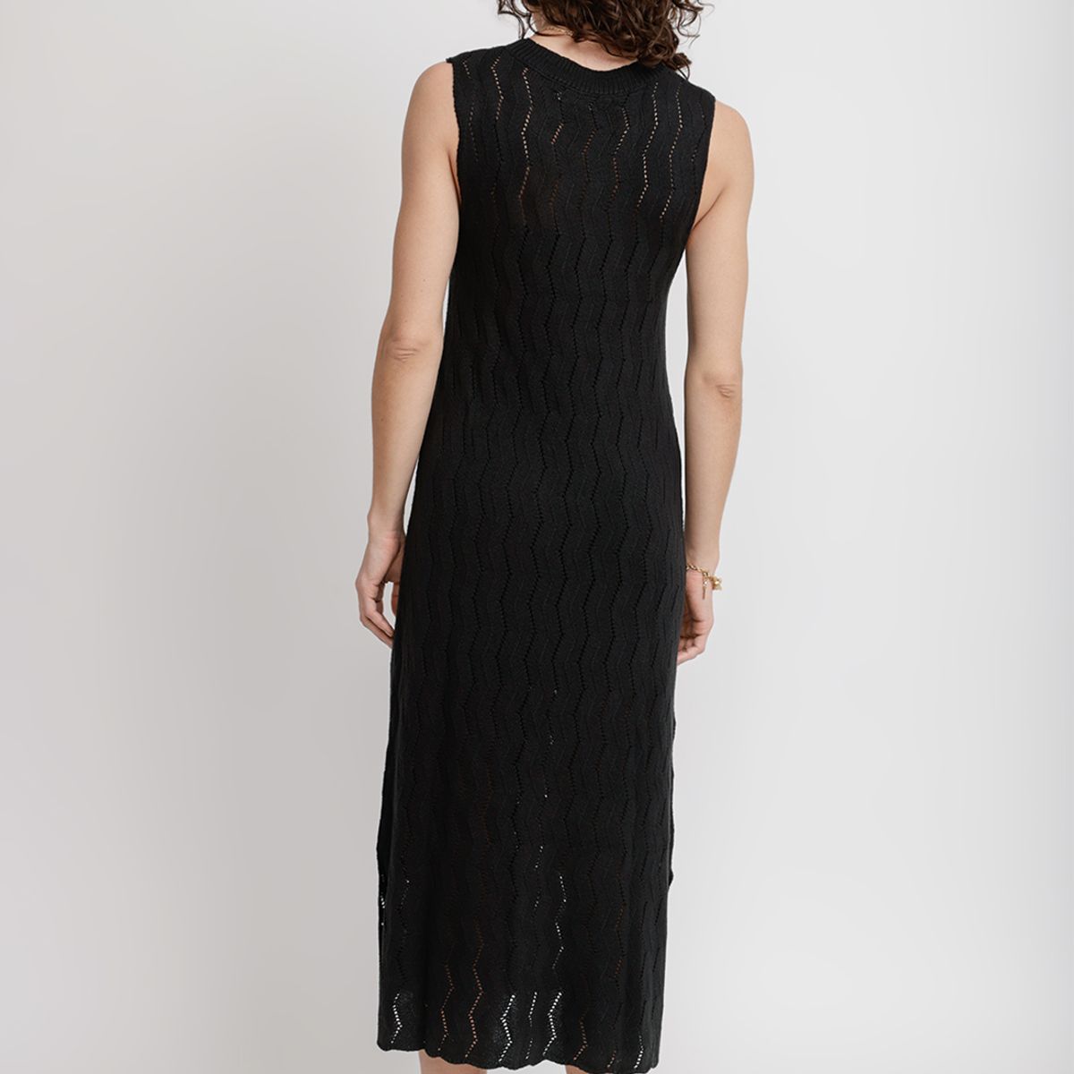 CANADIENNE - Vestido Mujer Malva Viscosa Negro