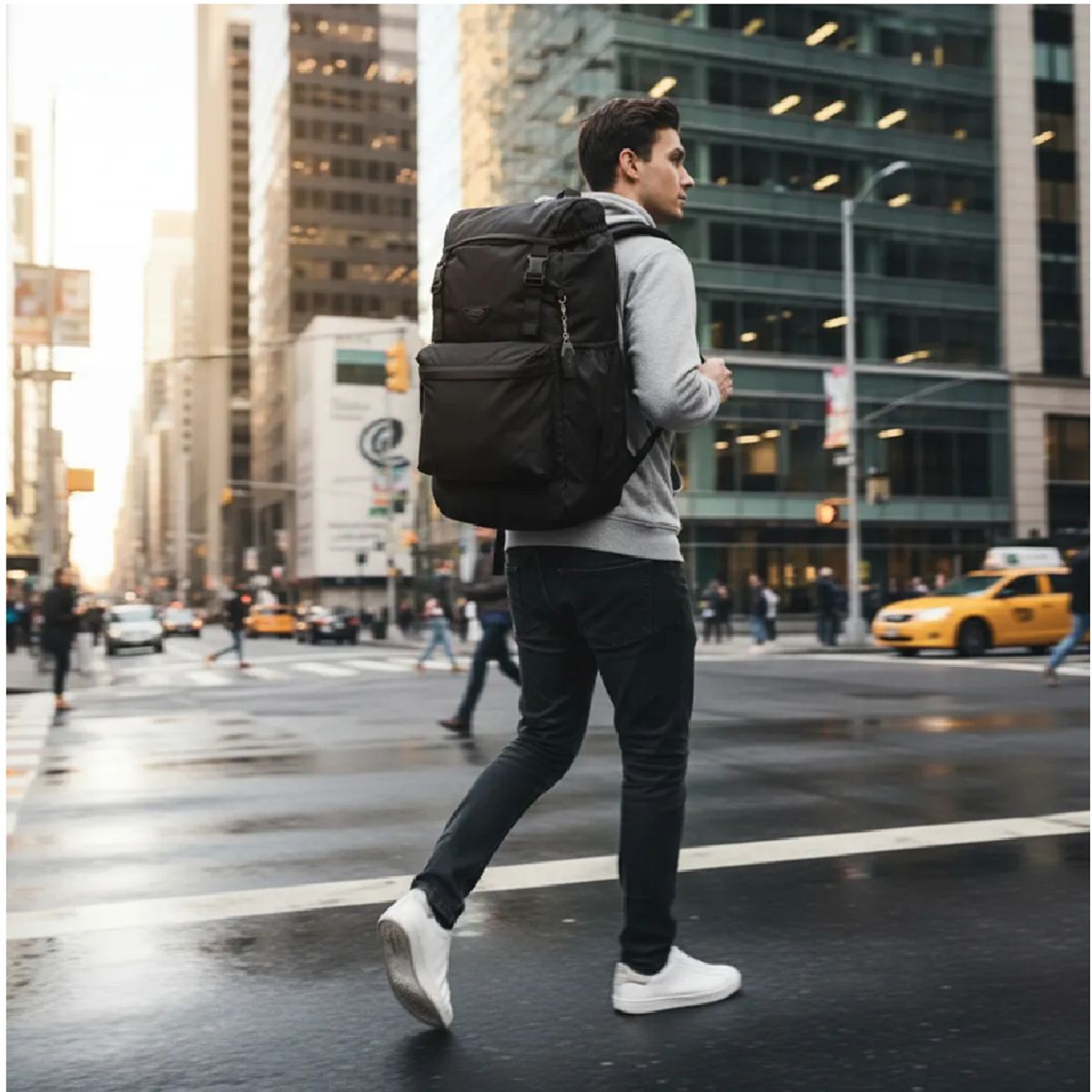 TOTTO - Mochila Totto Urbana Collapse Viaje 22l Negra Lisa Plegable