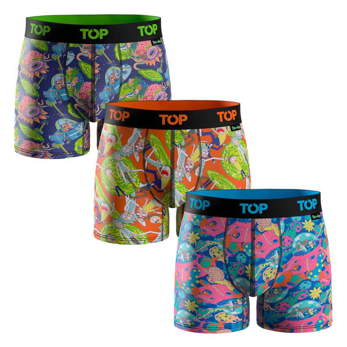 TOP - Bóxer Medio Microfibra Pack 3 Rick and Morty C1 Top