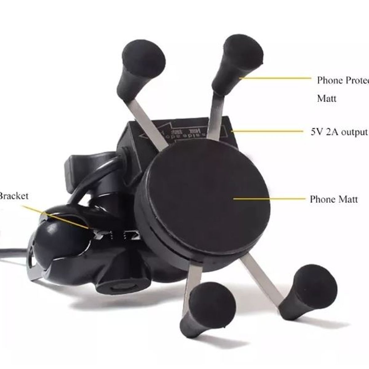 GENERICO - Porta Celular Para Moto Con Cargador Usb