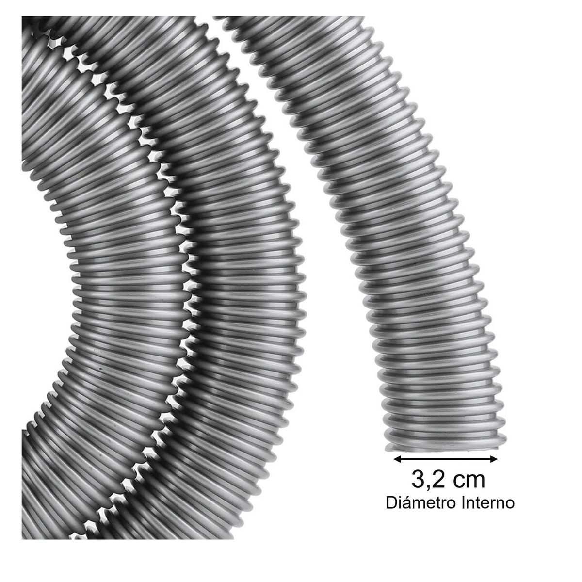 GENERICO - Manguera Flexible Aspiradora 3,2 cm - 1,5 Metros De Largo