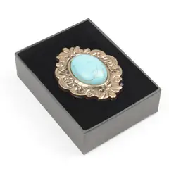 PIERCE ACCESORIOS - Corbata Texana Cherokee calipso y dorada tipo Lazo para hombre