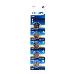 PHILIPS - Pack 5 Pilas Cr2016 Tipo Botón Litio 3v