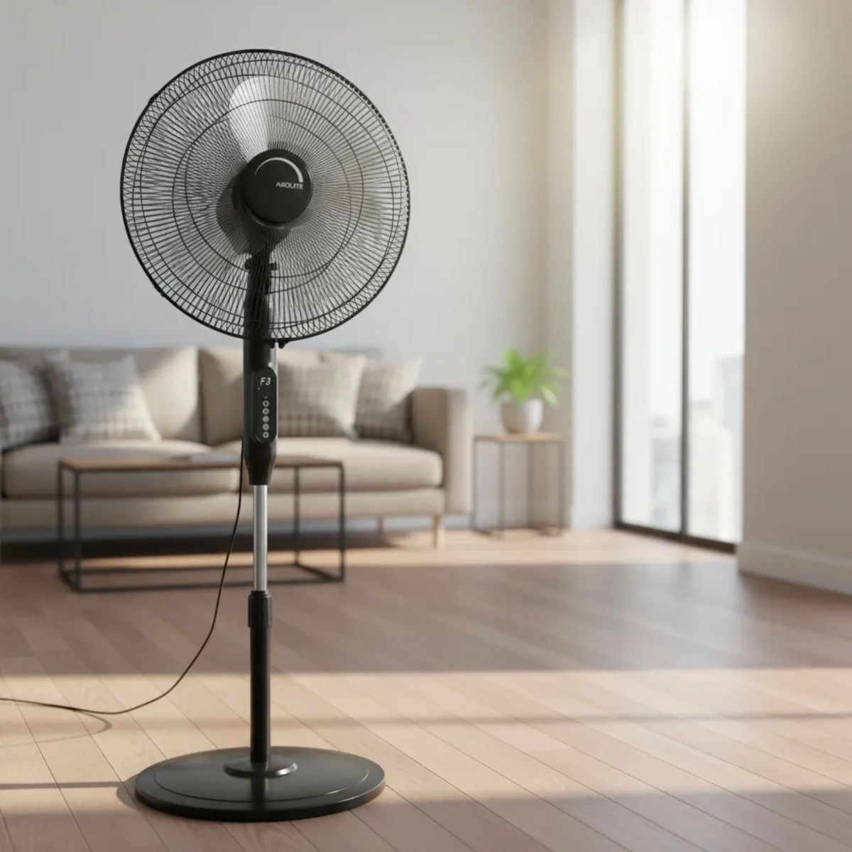 AIROLITE - Ventilador Pedestal Pie Silencioso C/r 16 V16p8r Airolite