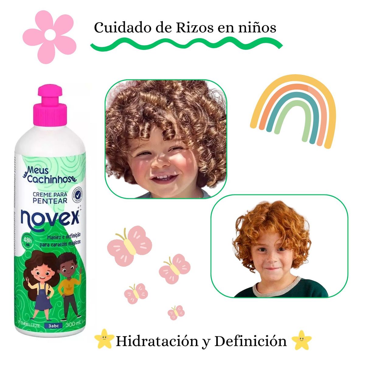 NOVEX - Crema de Peinar Novex Meus Cachinhos 300ml Hidrata Nutre Define