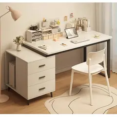 GENERICO - Escritorio de Oficina Moderno Con Cajón y Gabinete 140x75x60