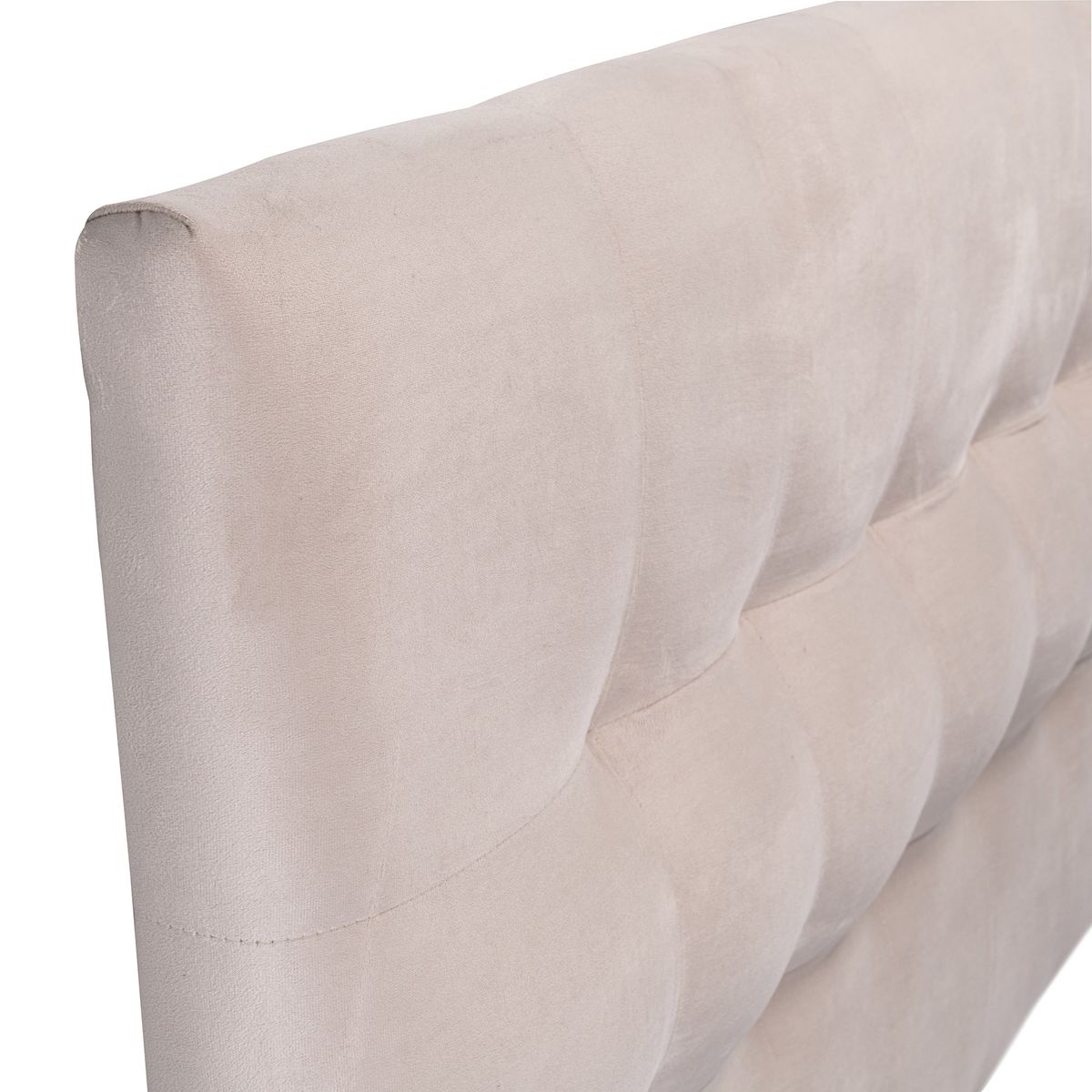 GENERICO - Respaldo King Felpa Beige Cp Alice