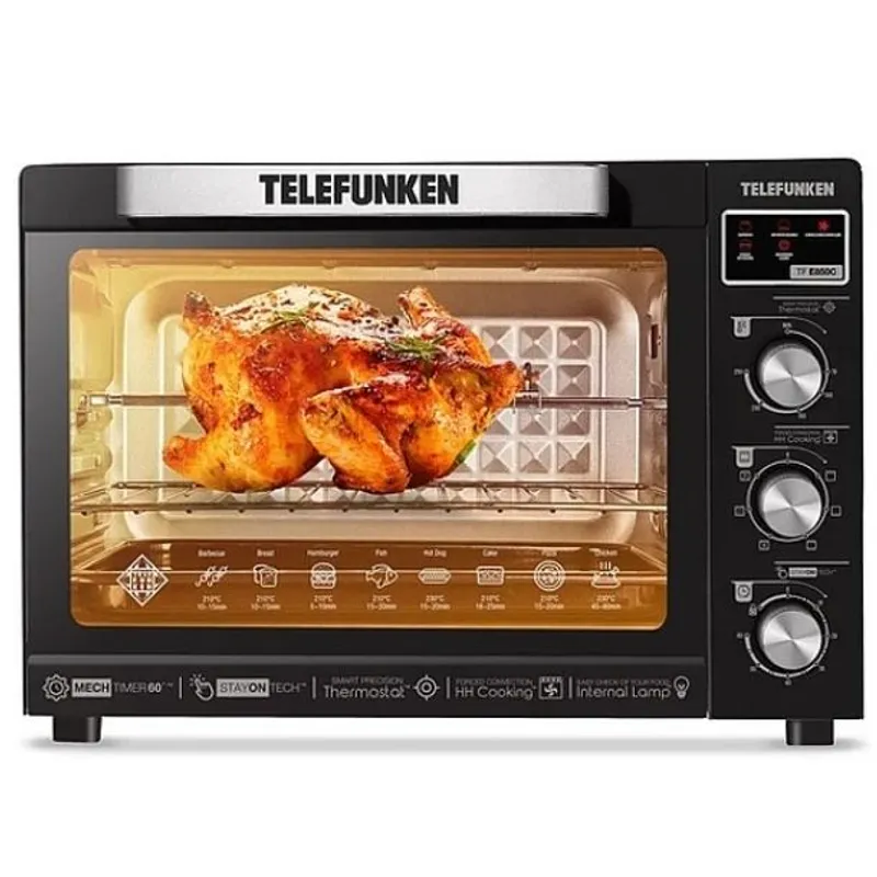 TELEFUNKEN - Horno de mesa eléctrico Telefunken TF E850C 80L Negro Capacidad 80 Litros