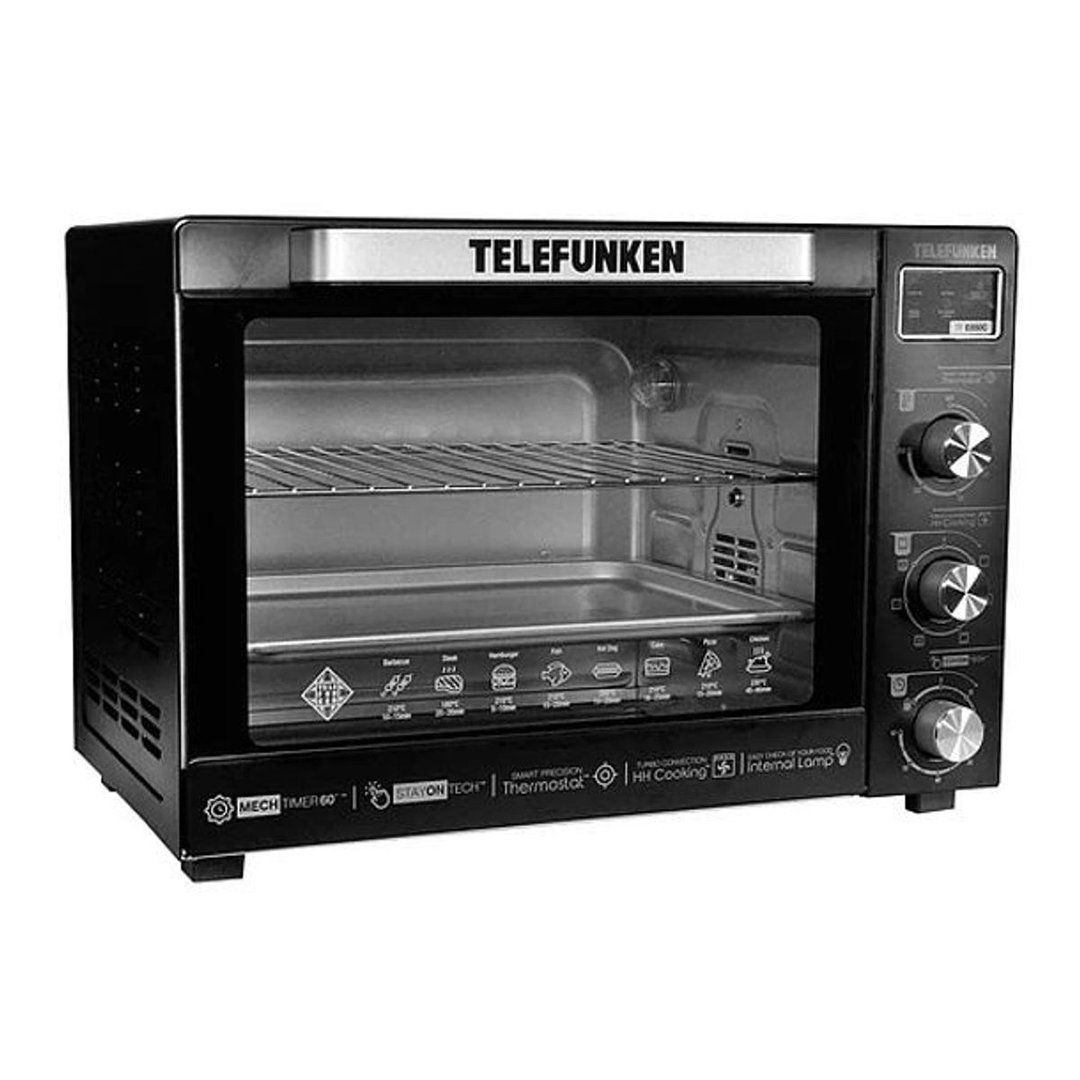 TELEFUNKEN - Horno de mesa eléctrico Telefunken TF E850C 80L Negro Capacidad 80 Litros