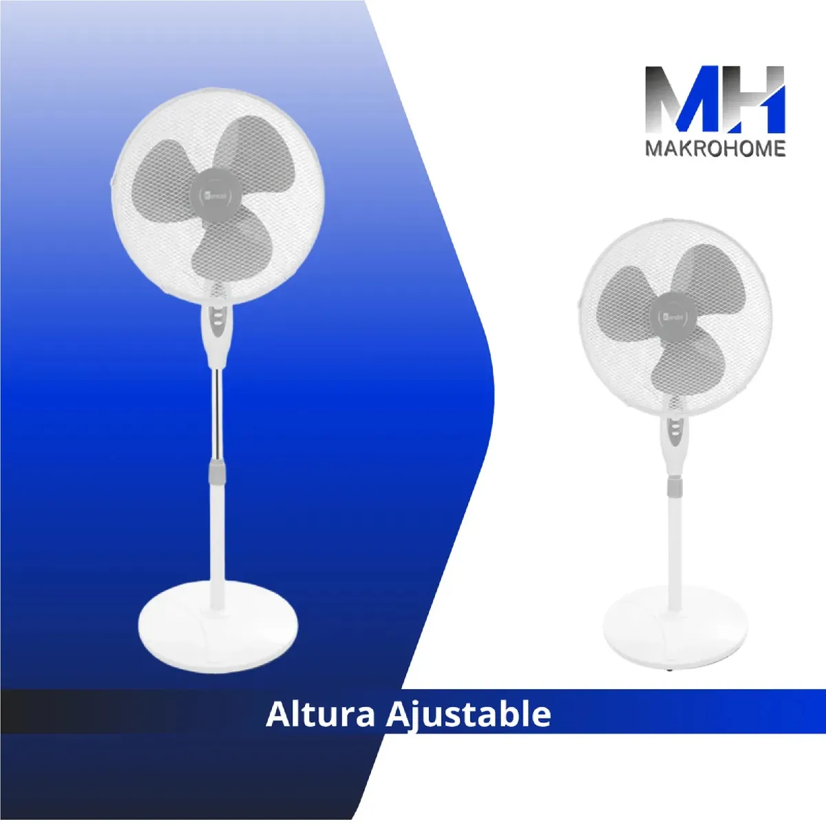 KENDAL - Ventilador Pedestal Kendal 16 Kf-16p 3 Velocidades Blanco