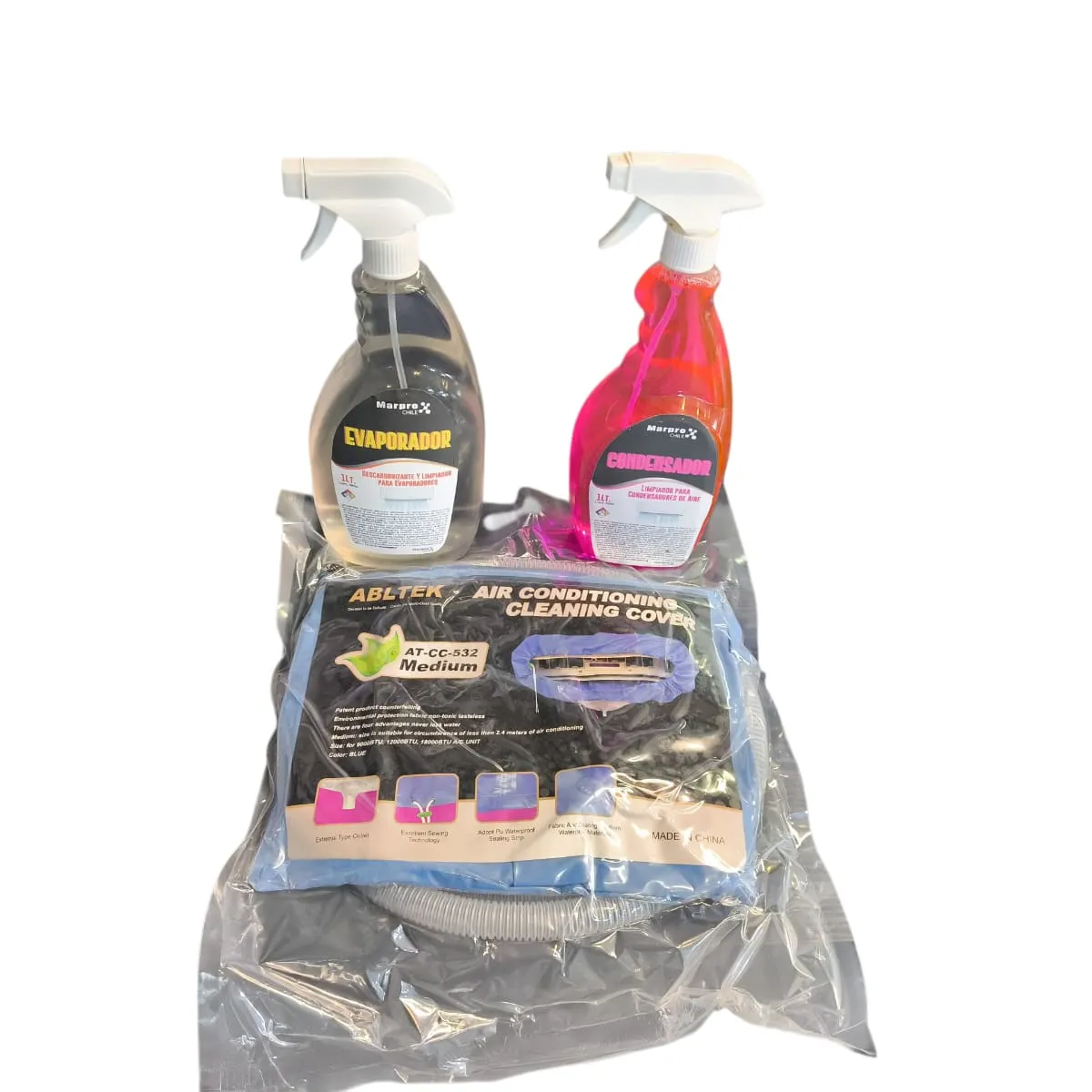 GENERICO - Kit De Mantención Aires Acondicionados Cobertor Y Liquidos