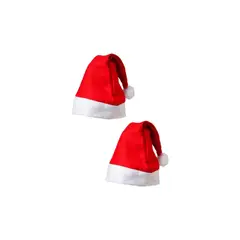 GENERICO - Pack X2 Gorro Viejo Pascuero Gorros Navidenos Gorro Pascuero Rojo Blanco