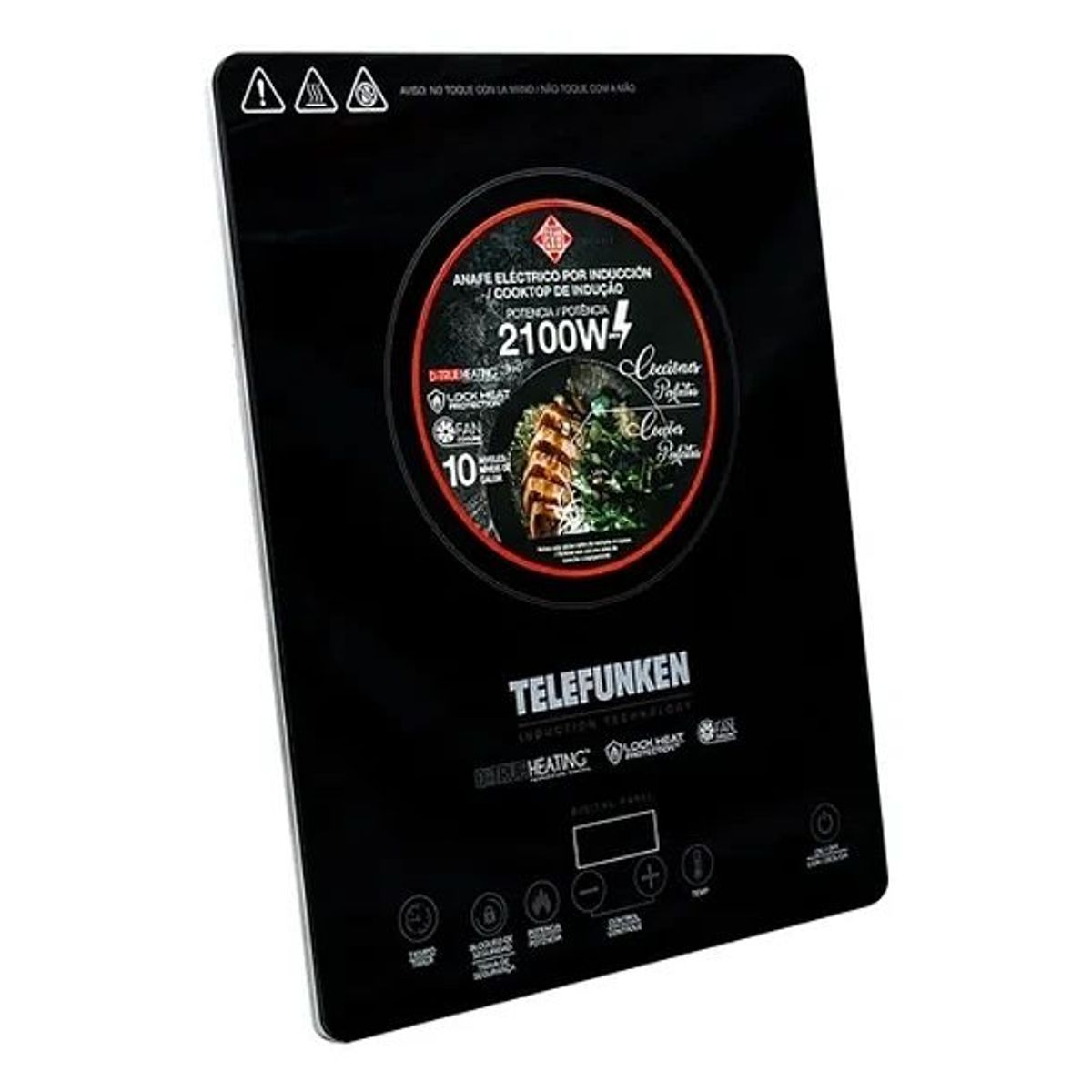 TELEFUNKEN - Cocinilla Eléctrica Por Inducción Telefunken TF AI9000 220v 2100w Potencia Táctil Vidrio