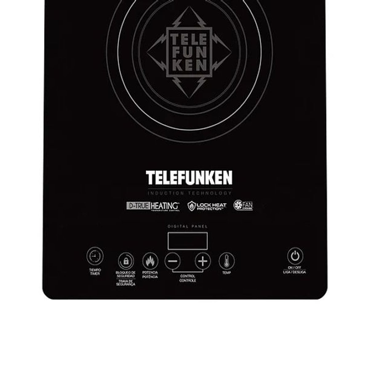 TELEFUNKEN - Cocinilla Eléctrica Por Inducción Telefunken TF AI9000 220v 2100w Potencia Táctil Vidrio