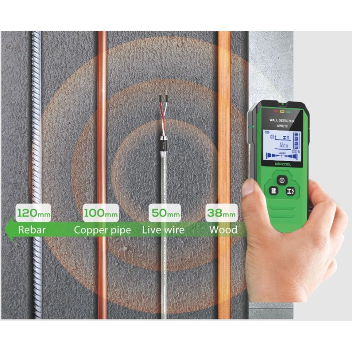 GENERICO - Detector Vigas Y Objetos Wipcool Awd12