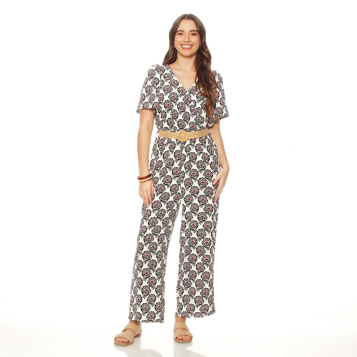 WADOS - ENTERITO SIN MANGA ESTAMPADO CON CINTURON