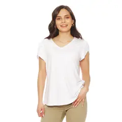 WADOS - POLERA MANGA CORTA CON CORTE Y ESCOTE V