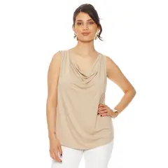 WADOS - POLERA SIN MANGA ESCOTE DRAPEADO