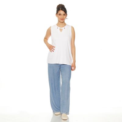 Imagen 2 del producto POLERA SIN MANGA ESCOTE V Y OJETILLO