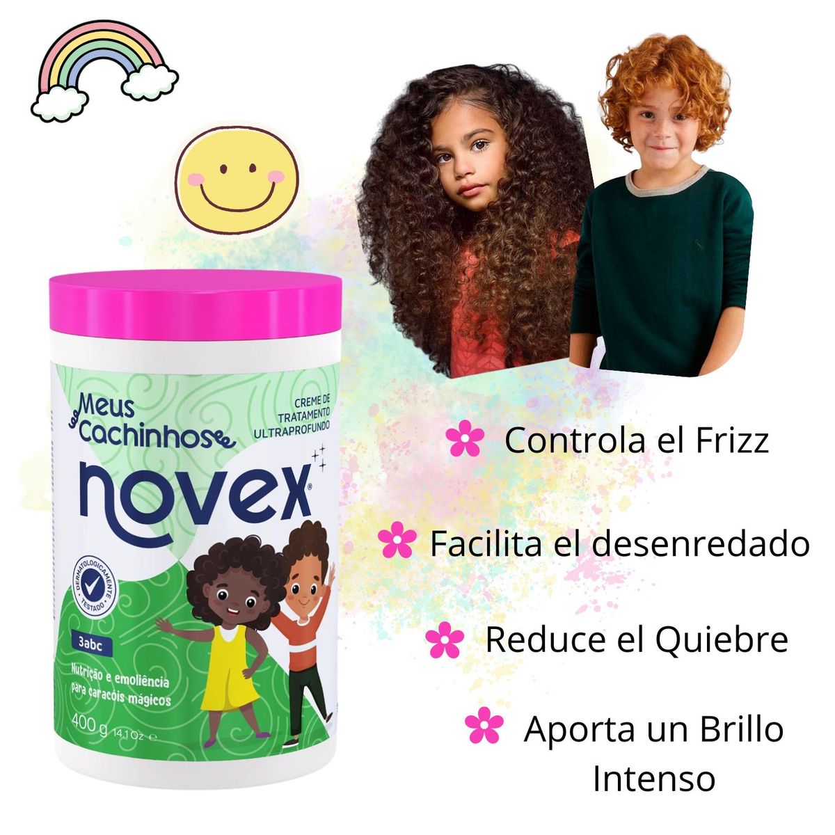 NOVEX - Crema de Tratamiento Novex Meus Cachinhos 400ml Nutre Suaviza Hidrata
