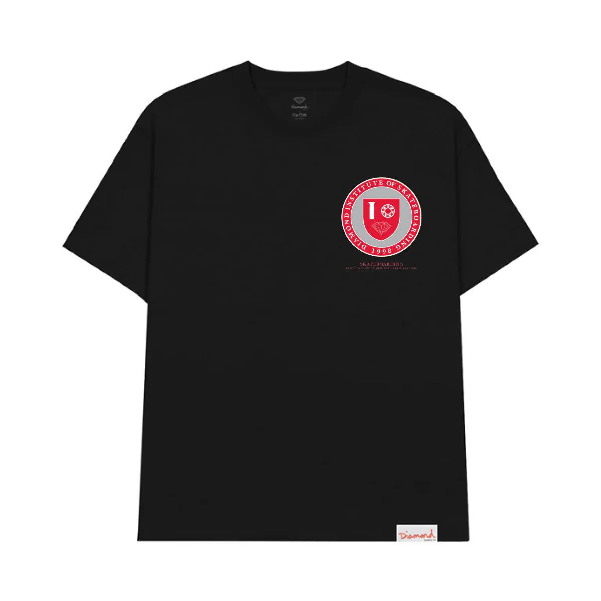 DIAMOND - POLERA DIAMOND INSTITUTE OF SKATEBOARDING BLACK