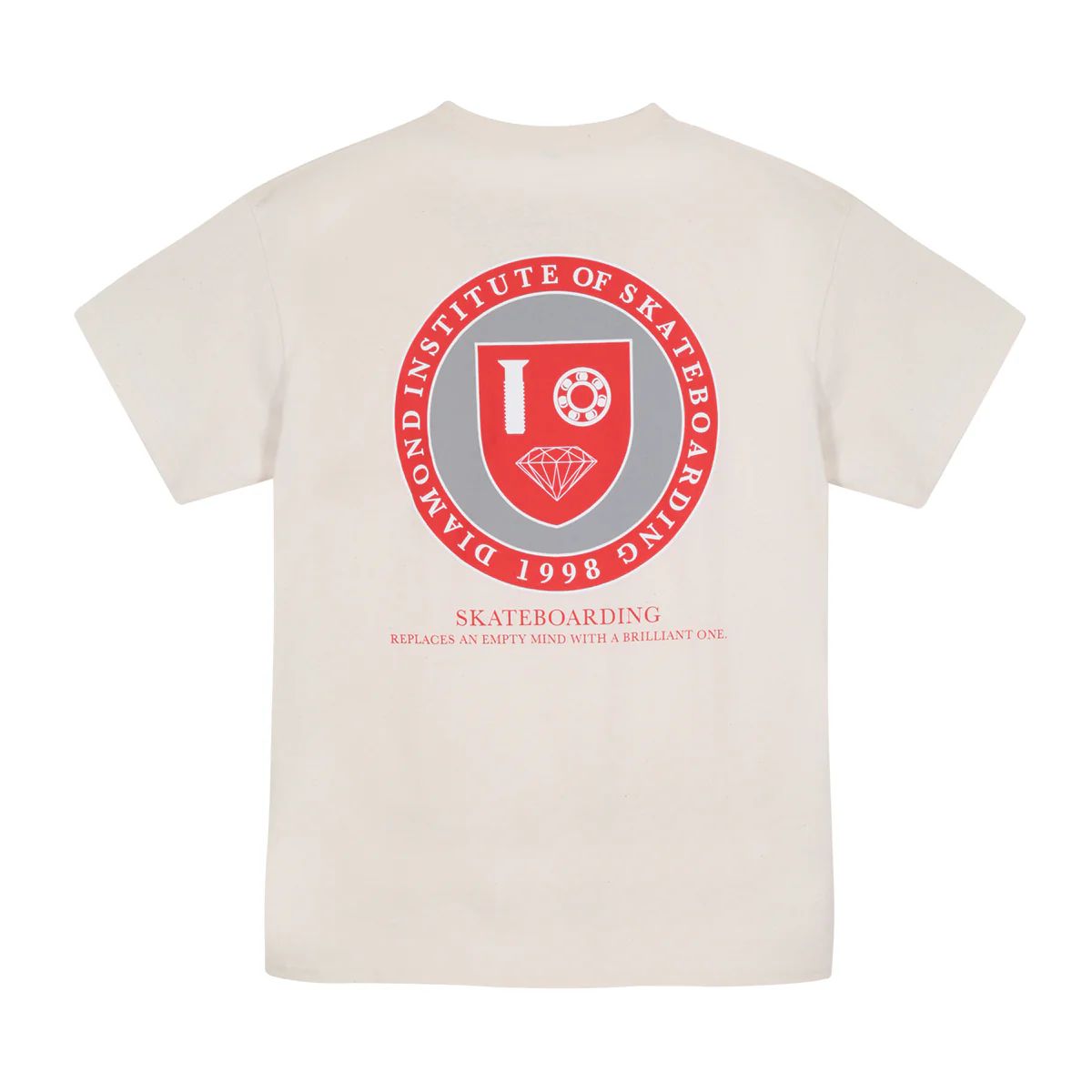 DIAMOND - POLERA DIAMOND INSTITUTE OF SKATEBOARDING NATURAL