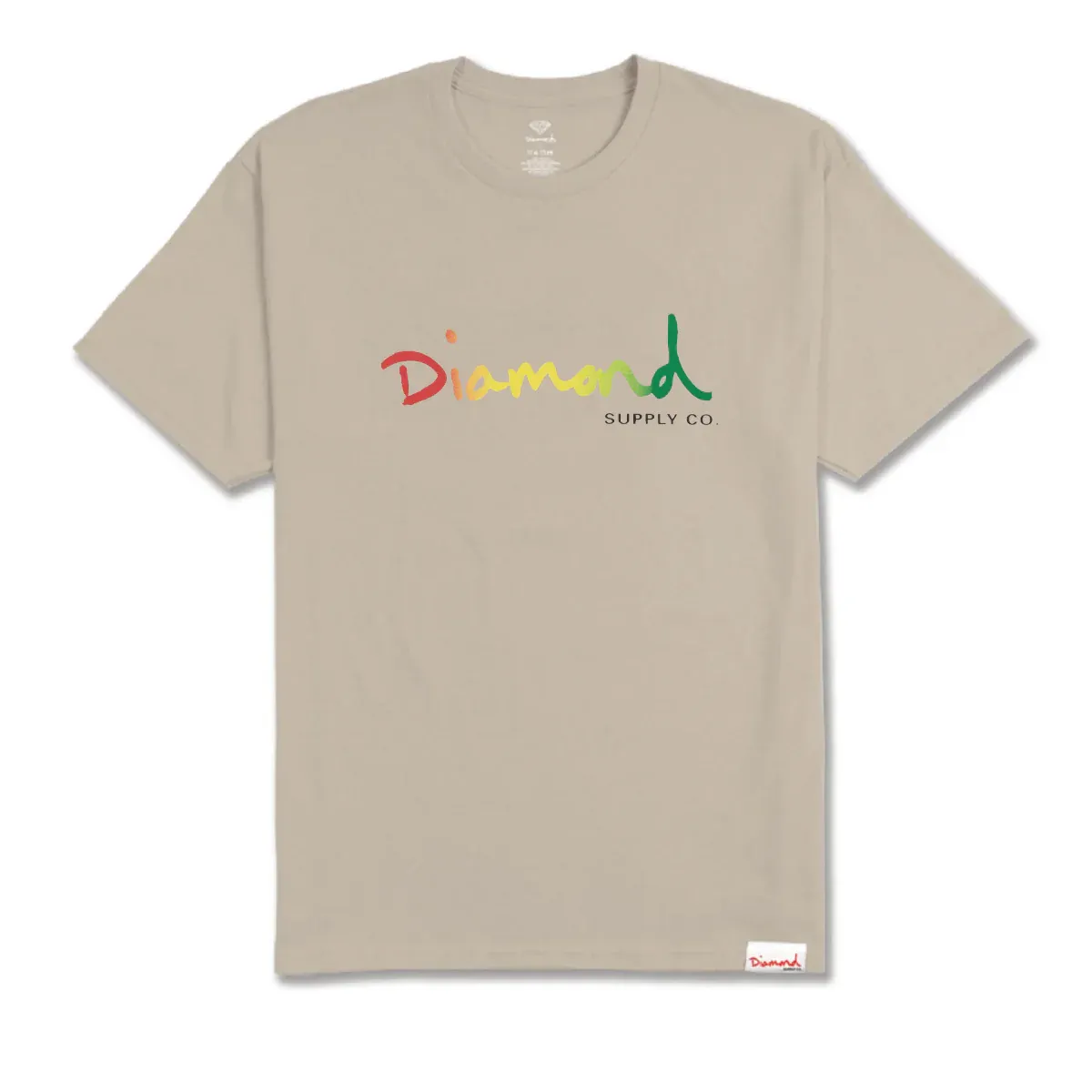 DIAMOND - POLERA DIAMOND OG SCRIPT FADE SAND