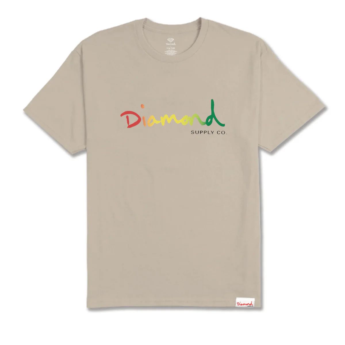 DIAMOND - POLERA DIAMOND OG SCRIPT FADE SAND