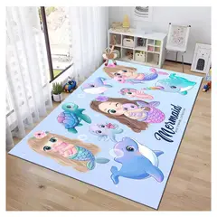 SMARTY XPERIENCE - Alfombra Lisa Infantil Baby Sirenita 120x160 CM