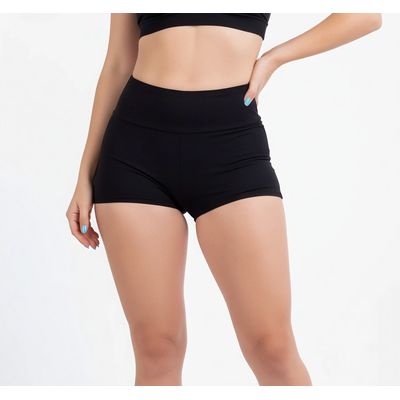 Imagen 2 del producto Short bikini mujer tiro alto pretina negro