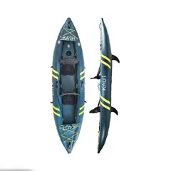 KAUT - Kayak Inflable Profesional PVC Laminado 1-2 personas 345 cm - Cautín + Mochila & Accesorios -
