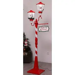 ARTIHOGAR - Faro Doble de Navidad 200 cm Nieve y Música