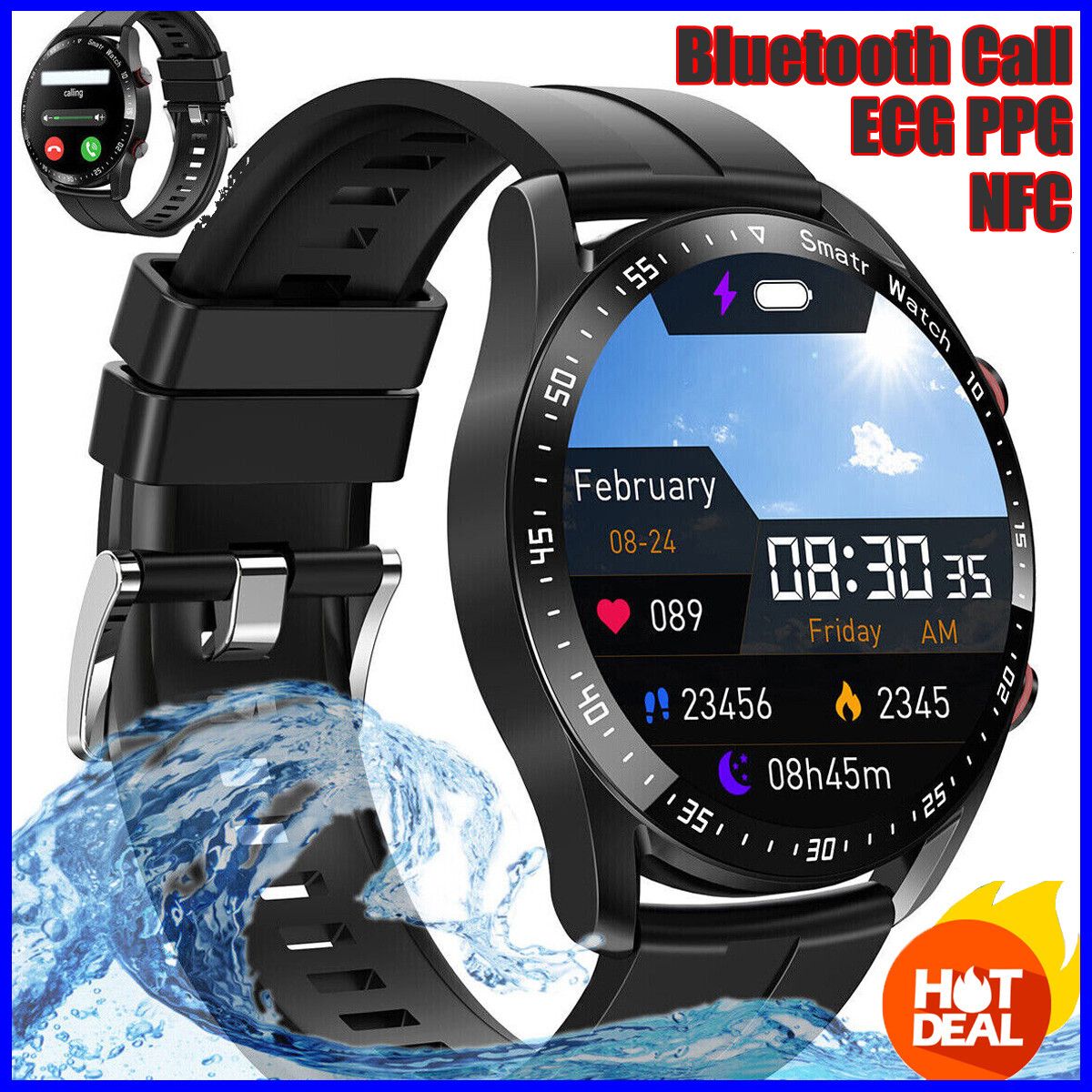 GENERICO - RELOJ SMARTWATCH WH20 HOMBRE MONITOR DE SALUD LLAMADAS